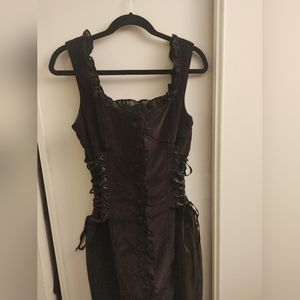 Lip Service Blacklist 'Transvision Velveteen' Velvet Corset Dress L